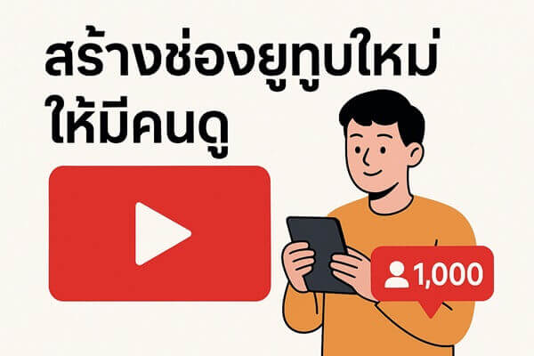 สร้างช่องยูทิวบ์ใหม่ให้มีคนดู